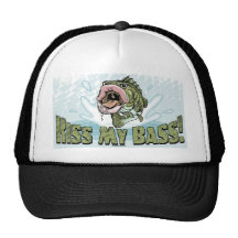 Bese mi engranaje grande bajo de los pescados de l gorros bordados