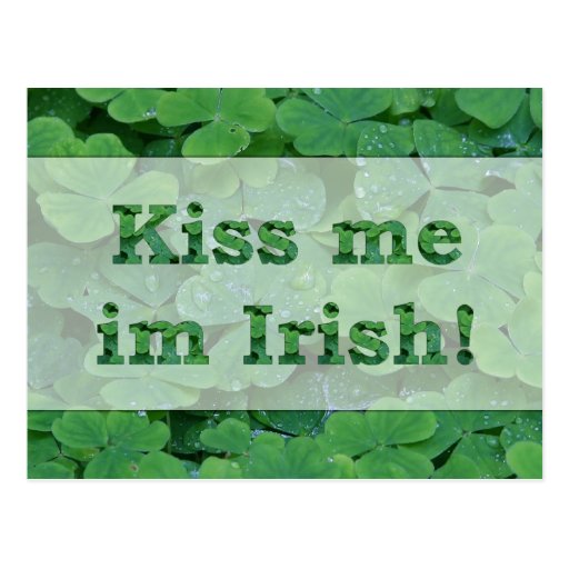 Béseme colección del irlandés im tarjeta postal