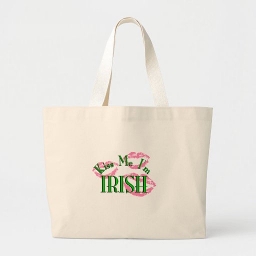 Béseme los labios rosados irlandeses Im Bolsa Lienzo