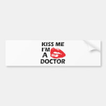 Béseme que soy doctor pegatina de parachoque