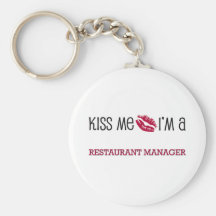 Béseme que soy ENCARGADO del RESTAURANTE Llavero Personalizado