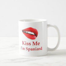 Béseme que soy español tazas de café