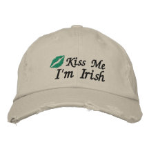 Béseme que soy gorra bordado irlandés gorra de beisbol