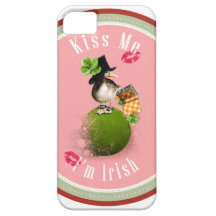 Béseme que soy irlandés con el Leprechaun Ducky en iPhone 5 Case-Mate Protectores
