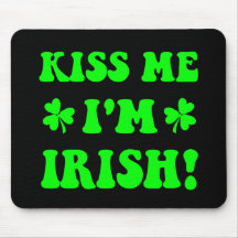 Béseme que soy irlandés tapetes de raton