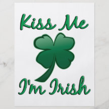 Béseme que soy irlandés tarjetas informativas