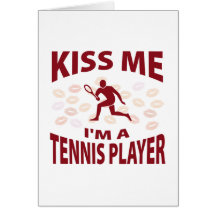 Béseme que soy jugador de tenis tarjeta