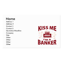 Béseme que soy un banquero tarjetas de negocios