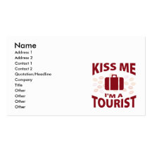 Béseme que soy un turista tarjeta de visita