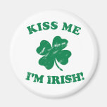 Béseme que soy vintage irlandés imanes  