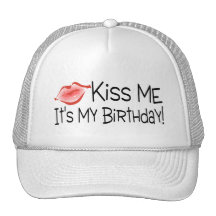 Béseme su mi beso del cumpleaños gorro de camionero