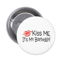 Béseme su mi beso del cumpleaños pins