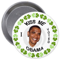 BÉSEME, yo votó a Obama Pins