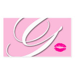 beso de 311-Monogram G Plantillas De Tarjetas De Visita