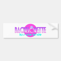Beso de Bachelorette la novia Pegatina De Parachoque