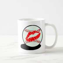 Beso del béisbol taza