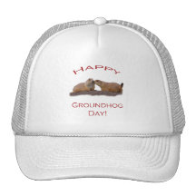 Beso del día de la marmota gorro de camionero