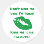Beso Mí-Verde del irlandés del beso Etiqueta Redonda
