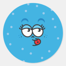 Beso - pegatinas azules
