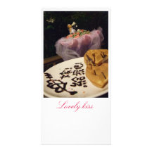 Beso precioso tarjetas con fotos personalizadas