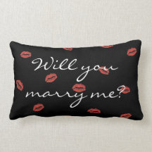 ¿Beso rojo de los labios usted me casará? Almohada