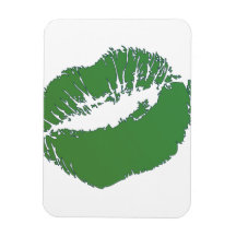 Beso verde irlandés iman de vinilo