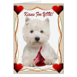 Besos de Westie para usted Tarjeta