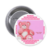 Besos del rosa para usted pin