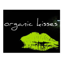 besos orgánicos tarjeta postal