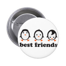 best friends - Pinguine Anstecknadelbutton