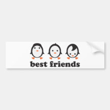 best friends - Pinguine Autoaufkleber