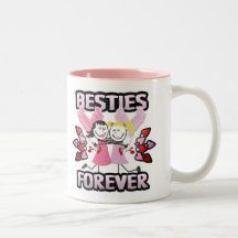 ¡Besties para siempre! Tazas