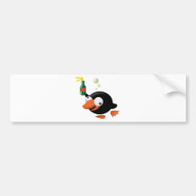 Betrunkener Pinguin Auto Aufkleber