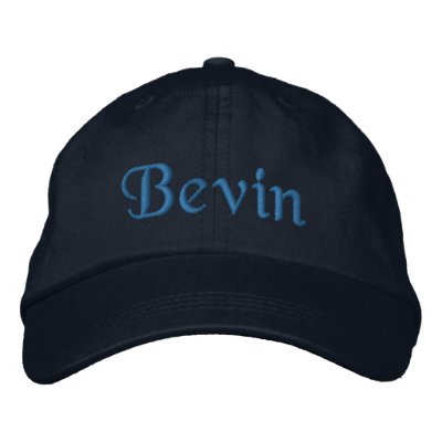 Bevin personalizó el azul bordado de la gorra de b