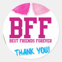¡BFF LE AGRADECEN! ¡Mejores amigos para siempre! Pegatina