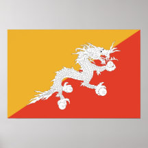 Bhután - bandera butanesa impresiones