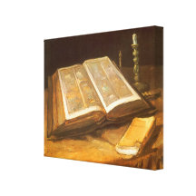 Biblia de Vincent van Gogh, impresionismo del vint Lona Envuelta Para Galerías
