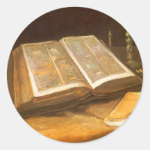 Biblia de Vincent van Gogh, impresionismo del vint Pegatinas Redondas