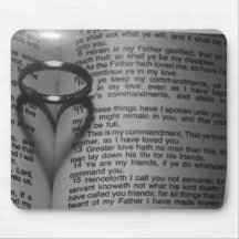 Biblia Mousepad. del corazón del anillo Tapete De Raton