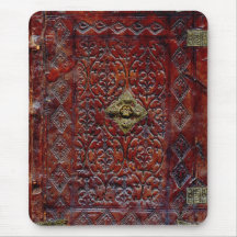Bibliófilo de cuero antiguo del libro tapete de ratón