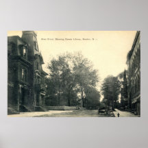 Biblioteca de Dennis, vintage 1908 de Newton New J Poster