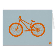 Bici anaranjada felicitación