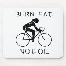 BICI: Camiseta del aceite de la grasa de la quemad Tapete De Raton