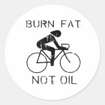 BICI: Camiseta del aceite de la grasa de la quemad Pegatinas