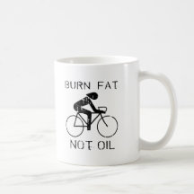 BICI: Camiseta del aceite de la grasa de la quemad Tazas