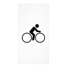 Bici de ciclo tarjeta con foto personalizada