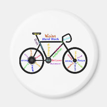 Bici de motivación, ciclo, Biking, palabras del de Iman Para Frigorífico