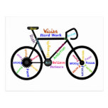 Bici de motivación, ciclo, Biking, palabras del de Postal