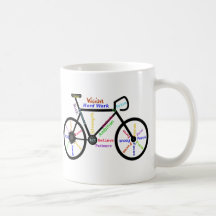 Bici de motivación, ciclo, Biking, palabras del de Tazas