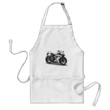 Bici del blanco de Suzuki GSX-R600m Delantal